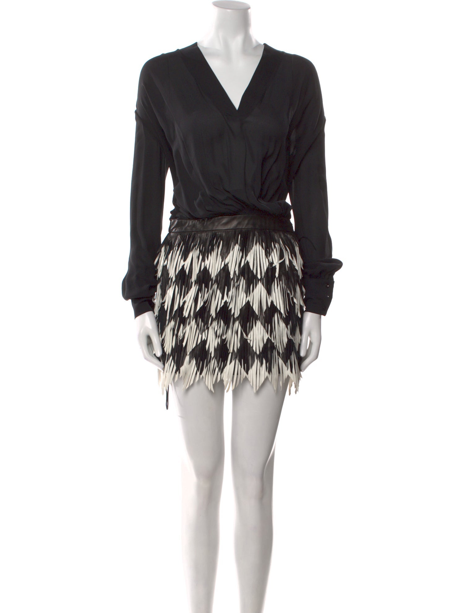 Jay Ahr Silk Mini Dress