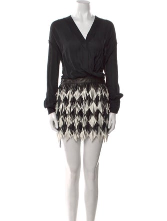 Jay Ahr Silk Mini Dress