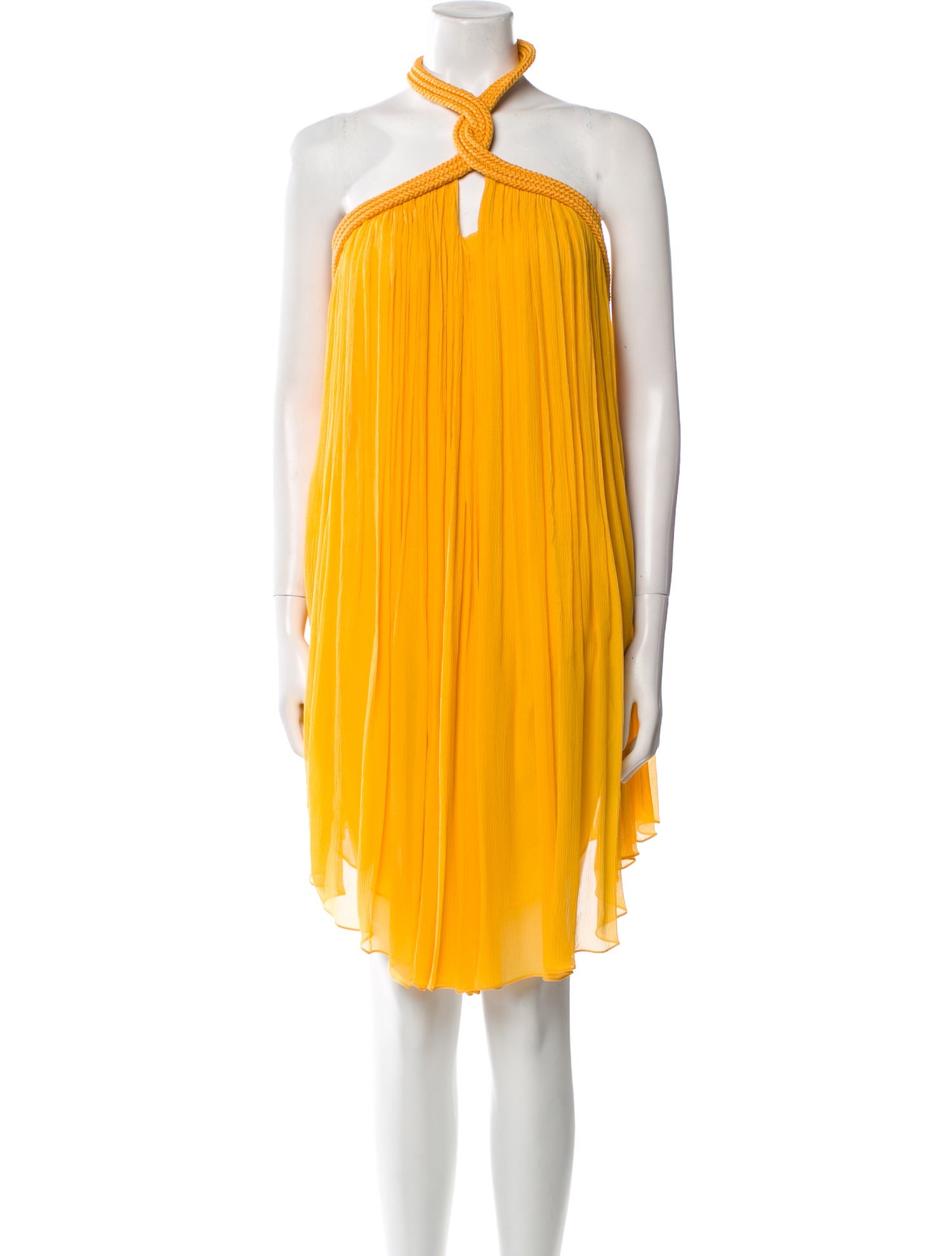 Jay Ahr Silk Knee-Length Dress