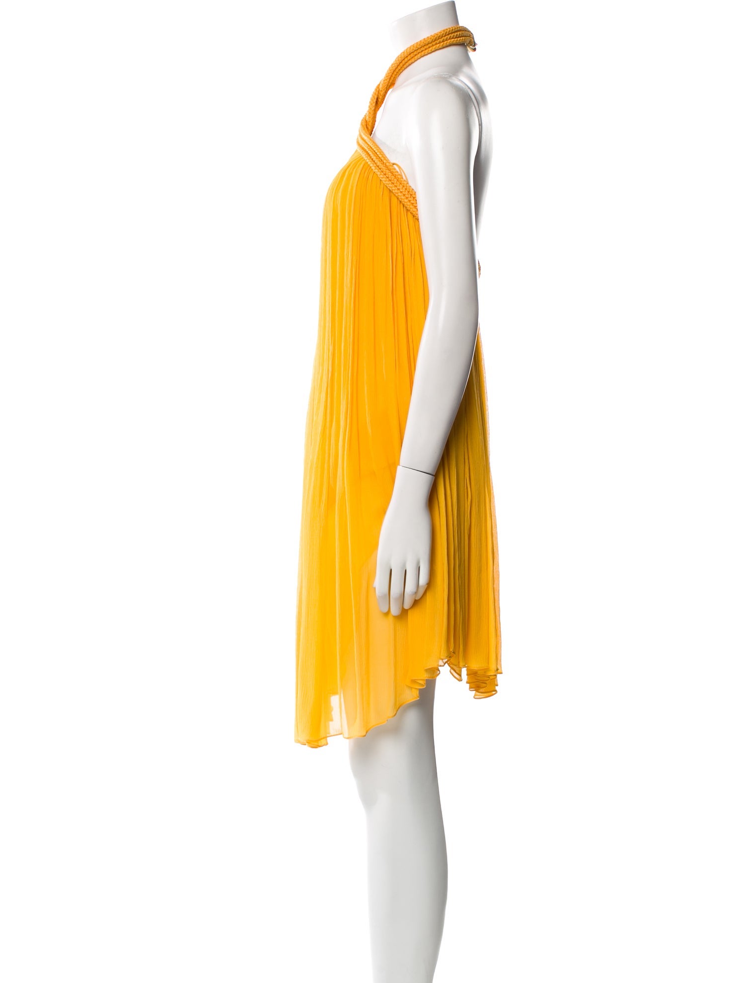 Jay Ahr Silk Knee-Length Dress