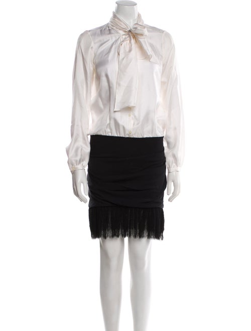 Jay Ahr Mock Neck Knee-Length Dress