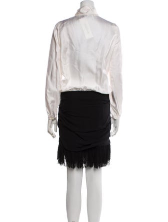 Jay Ahr Mock Neck Knee-Length Dress