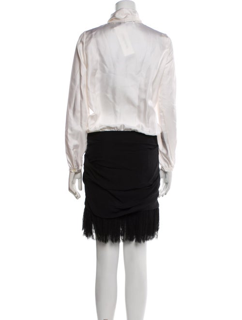 Jay Ahr Mock Neck Knee-Length Dress