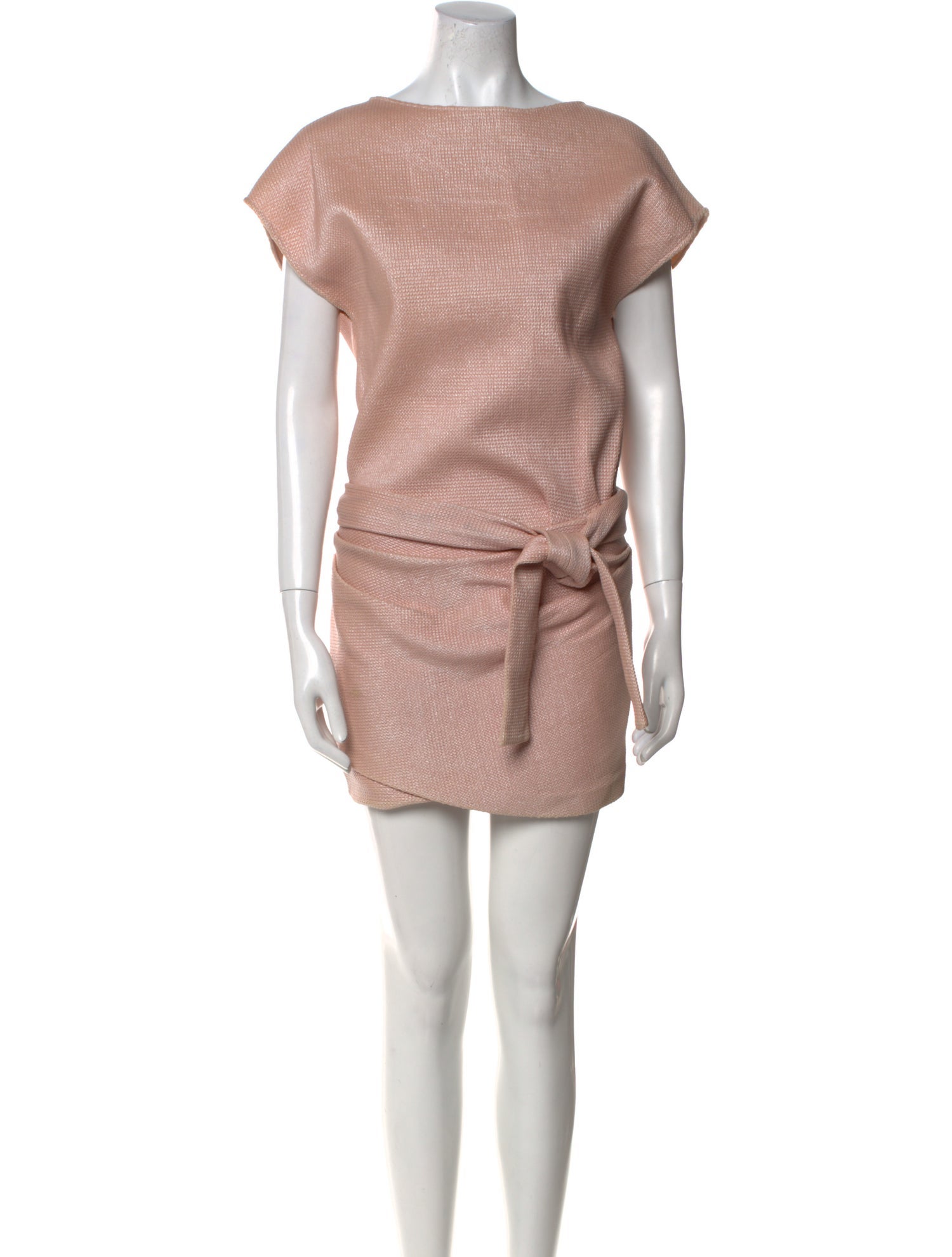 Jay Ahr Bateau Neckline Mini Dress