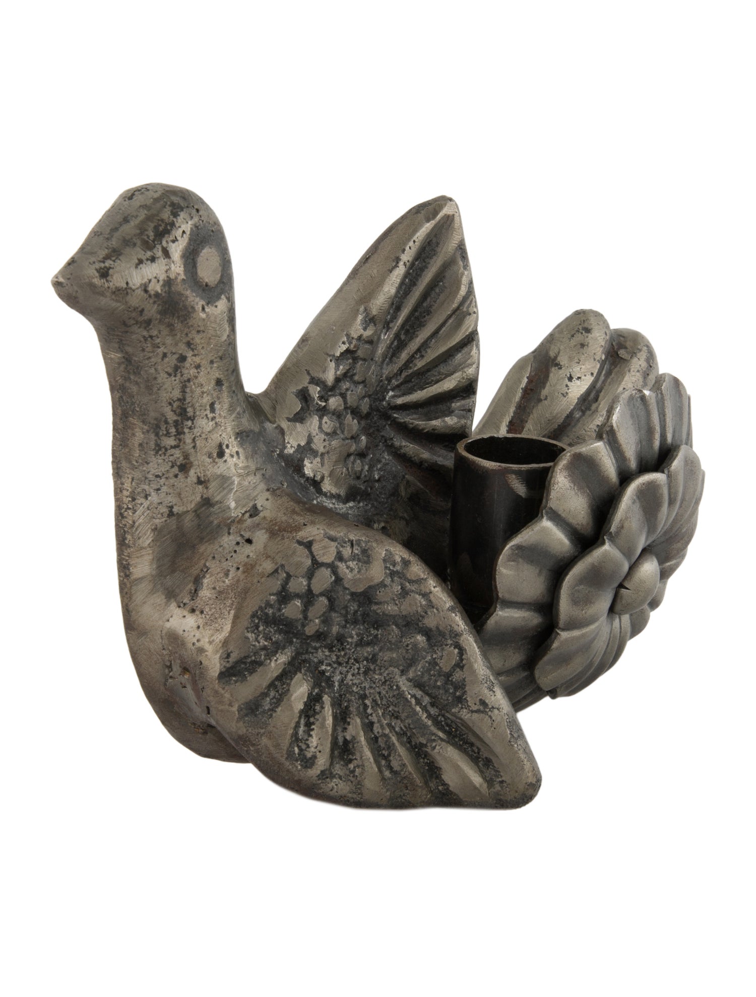 Jan Barboglio Cast Iron Dove Candle Holder