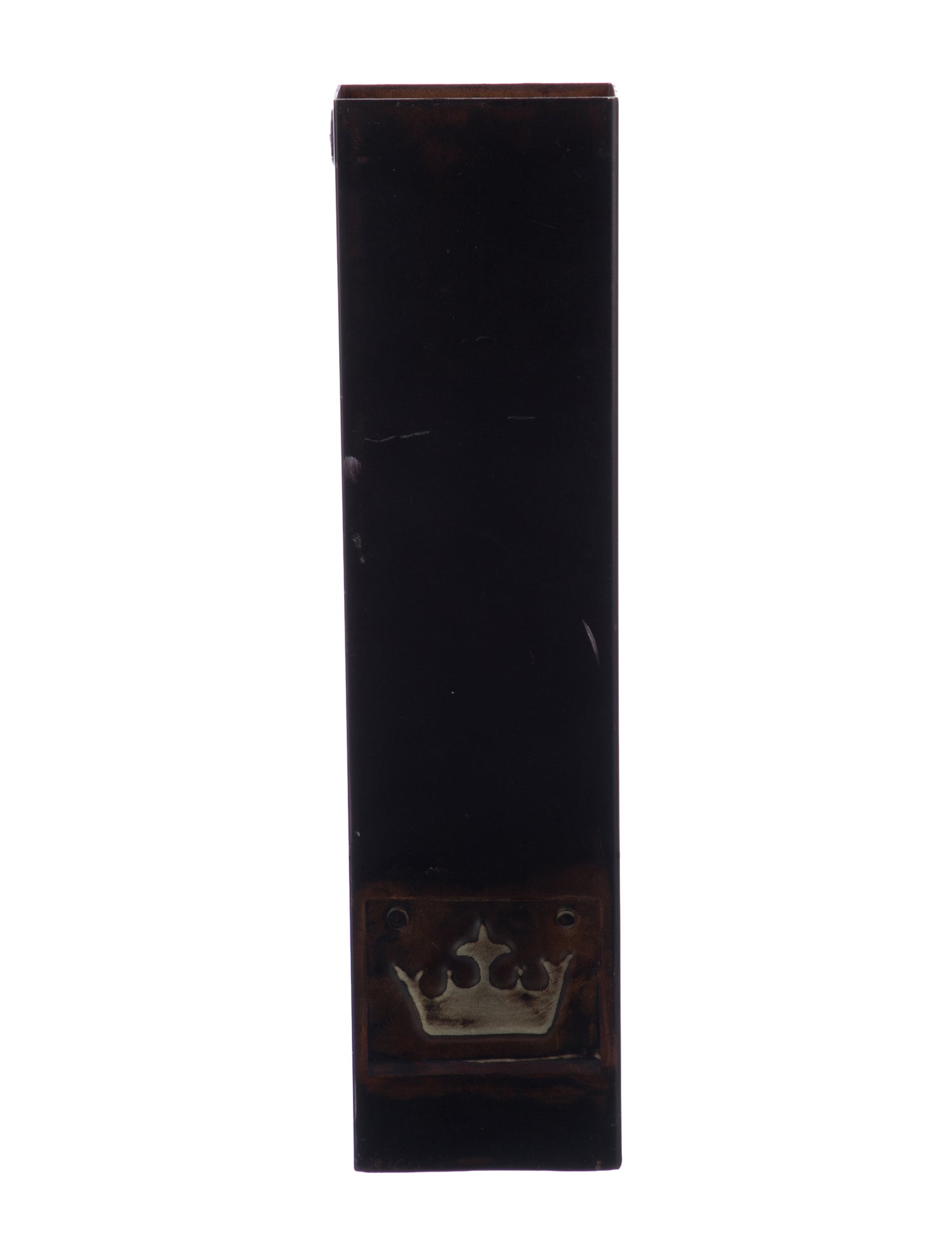 Jan Barboglio Forged Iron Tall Fireplace Match Holder CROWN