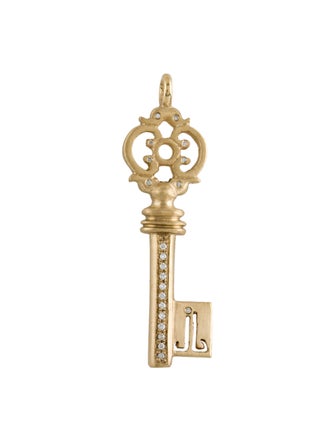 Julez Bryant 14K Diamond Key Pendant