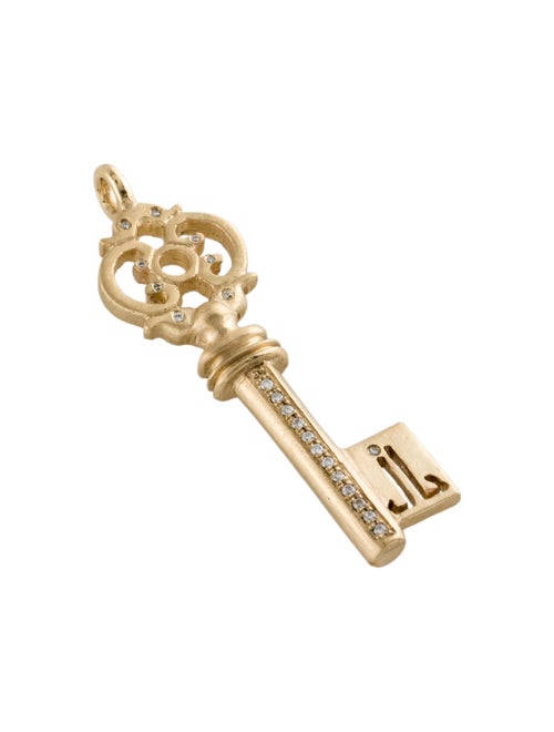 Julez Bryant 14K Diamond Key Pendant