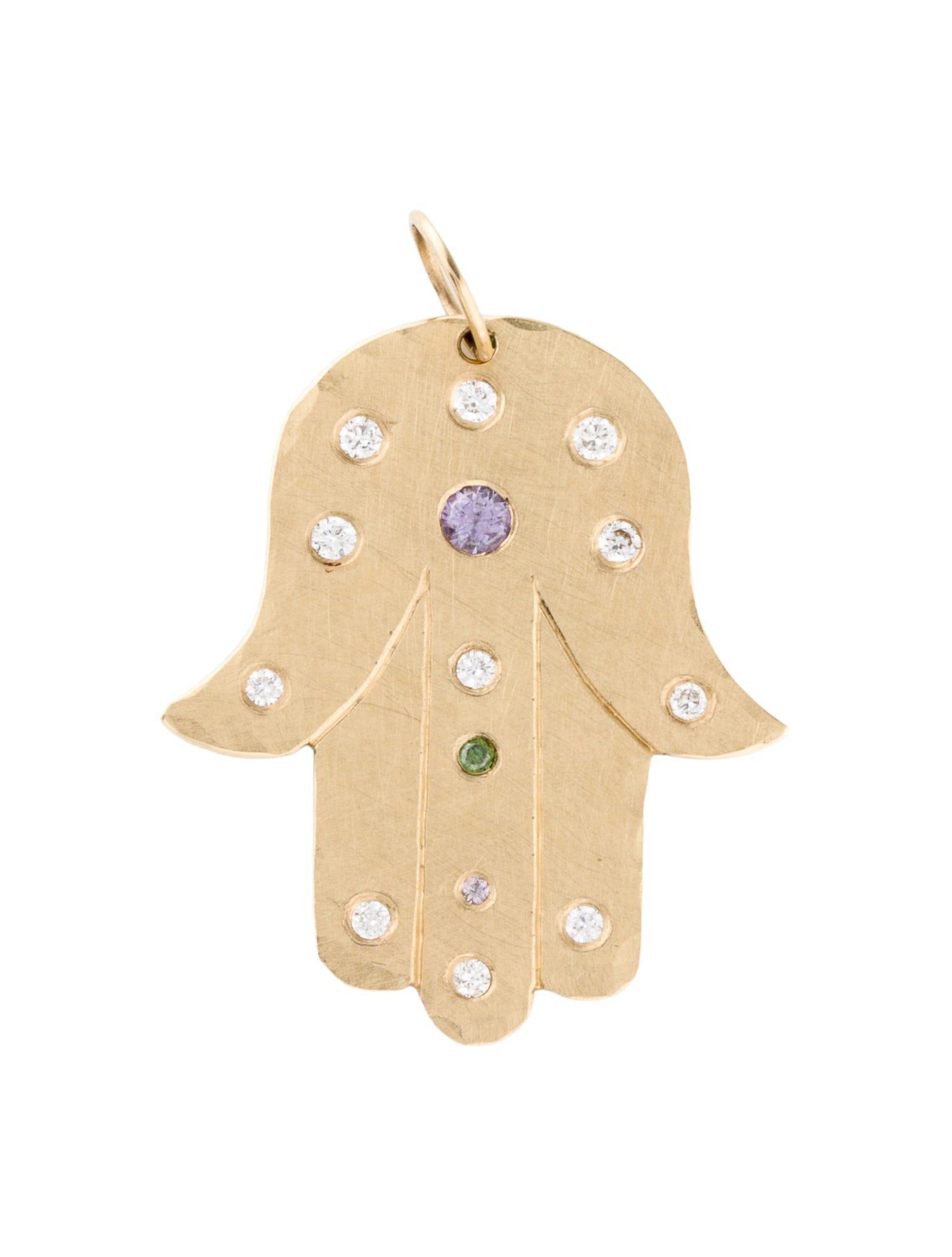 Julez Bryant 14K Diamond & Sapphire Hamsa Pendant