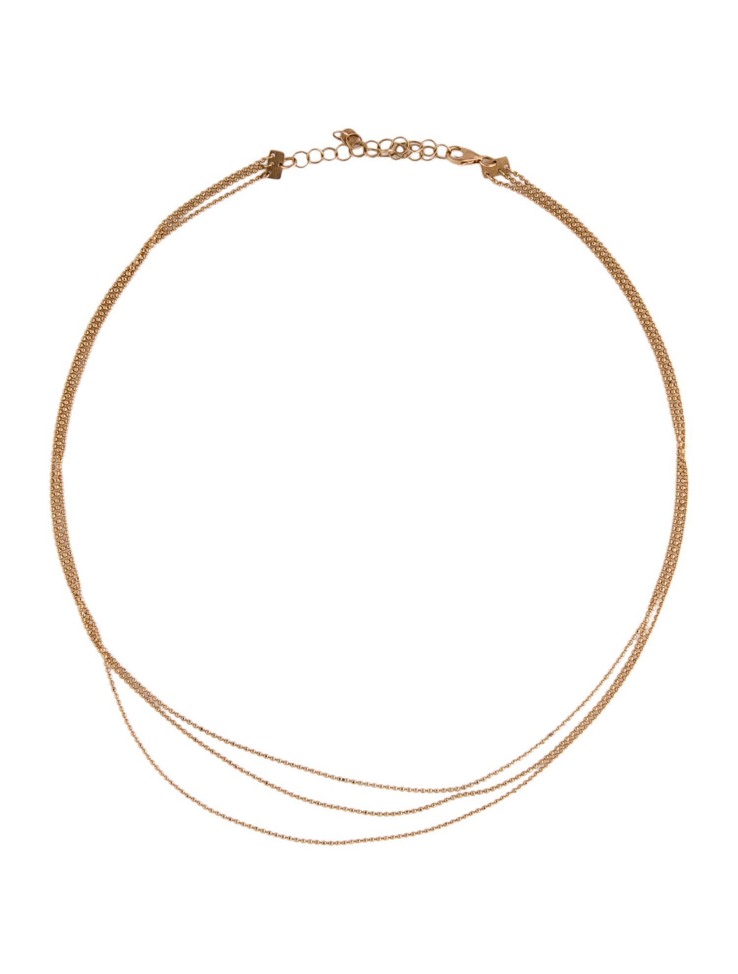 Julez Bryant 14K Chai 3-Tiered Choker Necklace