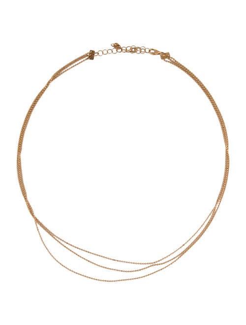 Julez Bryant 14K Chai 3-Tiered Choker Necklace