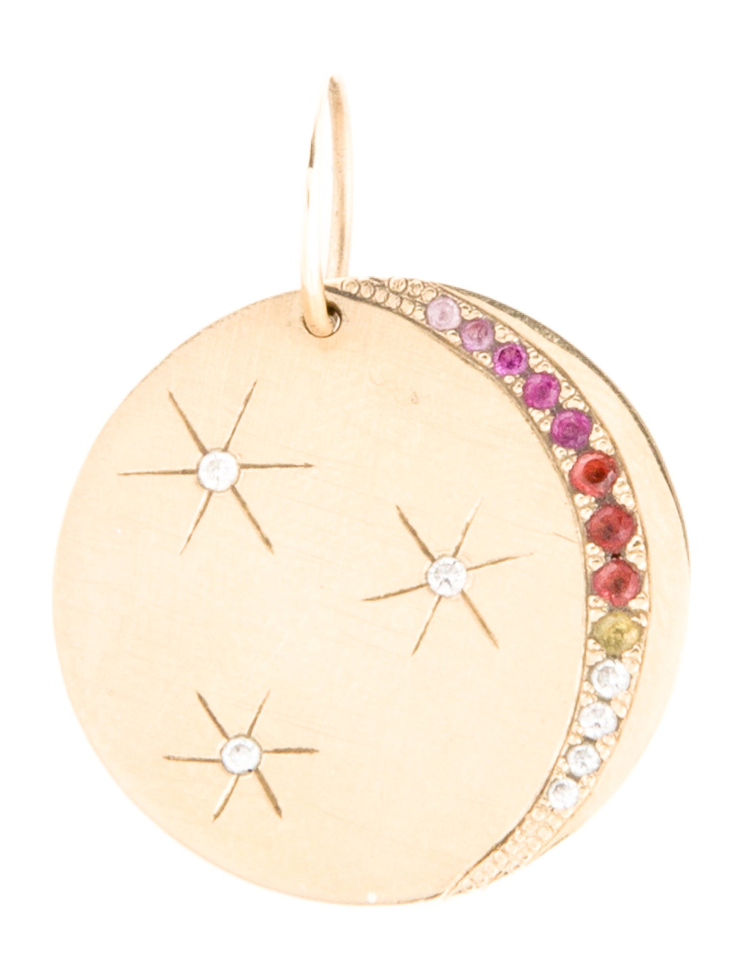 Julez Bryant 14K Sapphire & Diamond Maya Disc Medallion Pendant