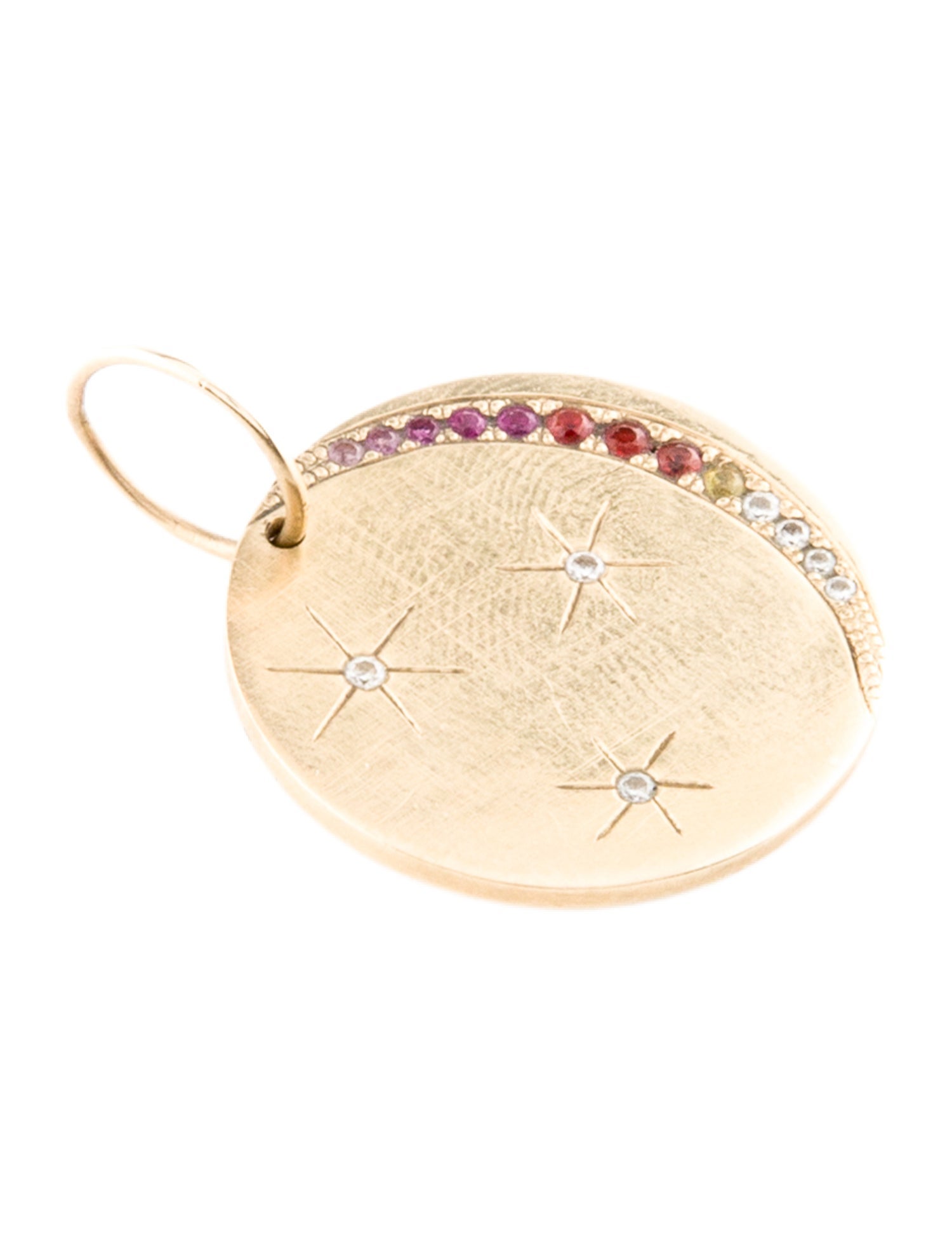 Julez Bryant 14K Sapphire & Diamond Maya Disc Medallion Pendant