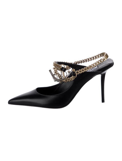 Jimmy Choo x Jean Paul Gaultier Leather Chain-Link Accents Mules