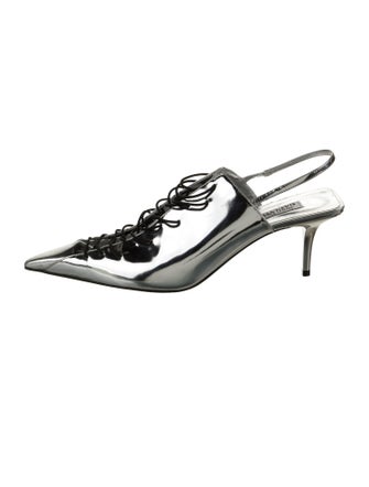 Jimmy Choo x Jean Paul Gaultier Leather Slingback Pumps