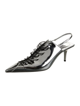 Jimmy Choo x Jean Paul Gaultier Leather Slingback Pumps