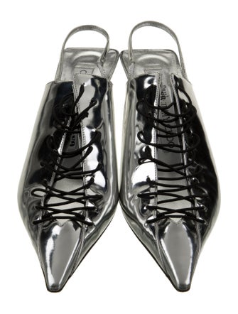 Jimmy Choo x Jean Paul Gaultier Leather Slingback Pumps