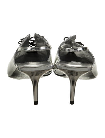 Jimmy Choo x Jean Paul Gaultier Leather Slingback Pumps