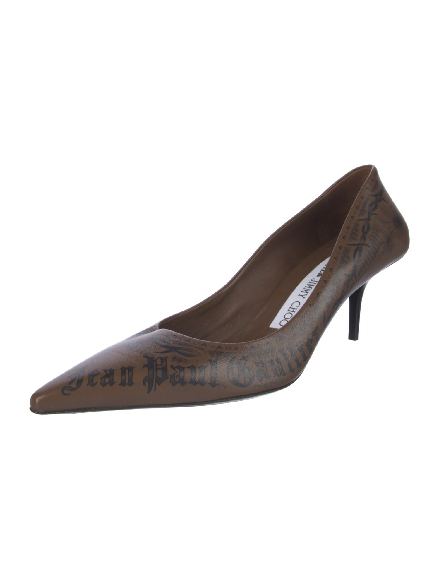 Jimmy Choo x Jean Paul Gaultier Leather Printed Pumps