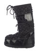 Jimmy Choo x Moon Boot Canvas Printed Lace-Up Boots