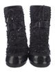 Jimmy Choo x Moon Boot Canvas Printed Lace-Up Boots
