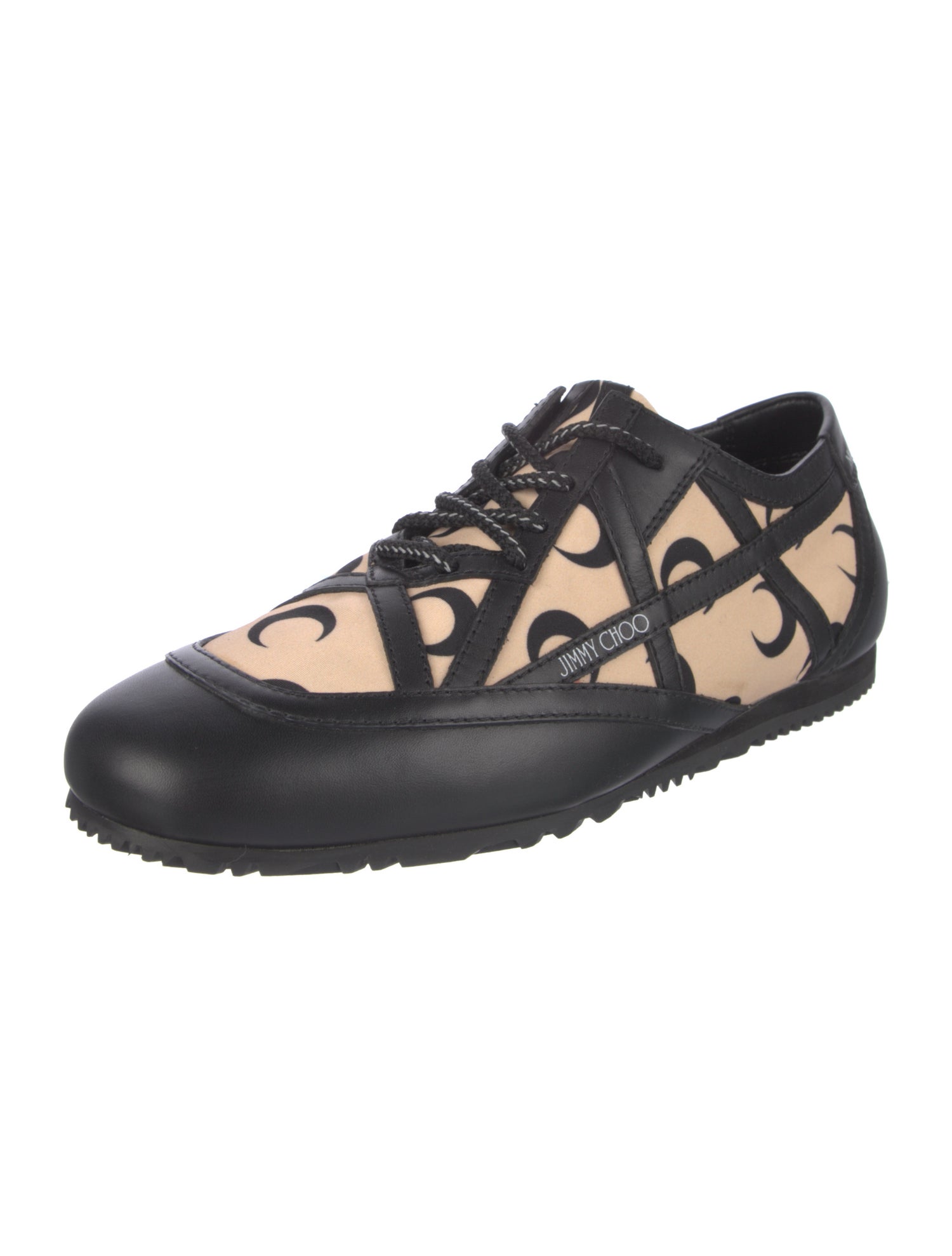Jimmy Choo x Marine Serre Leather Printed Sneakers