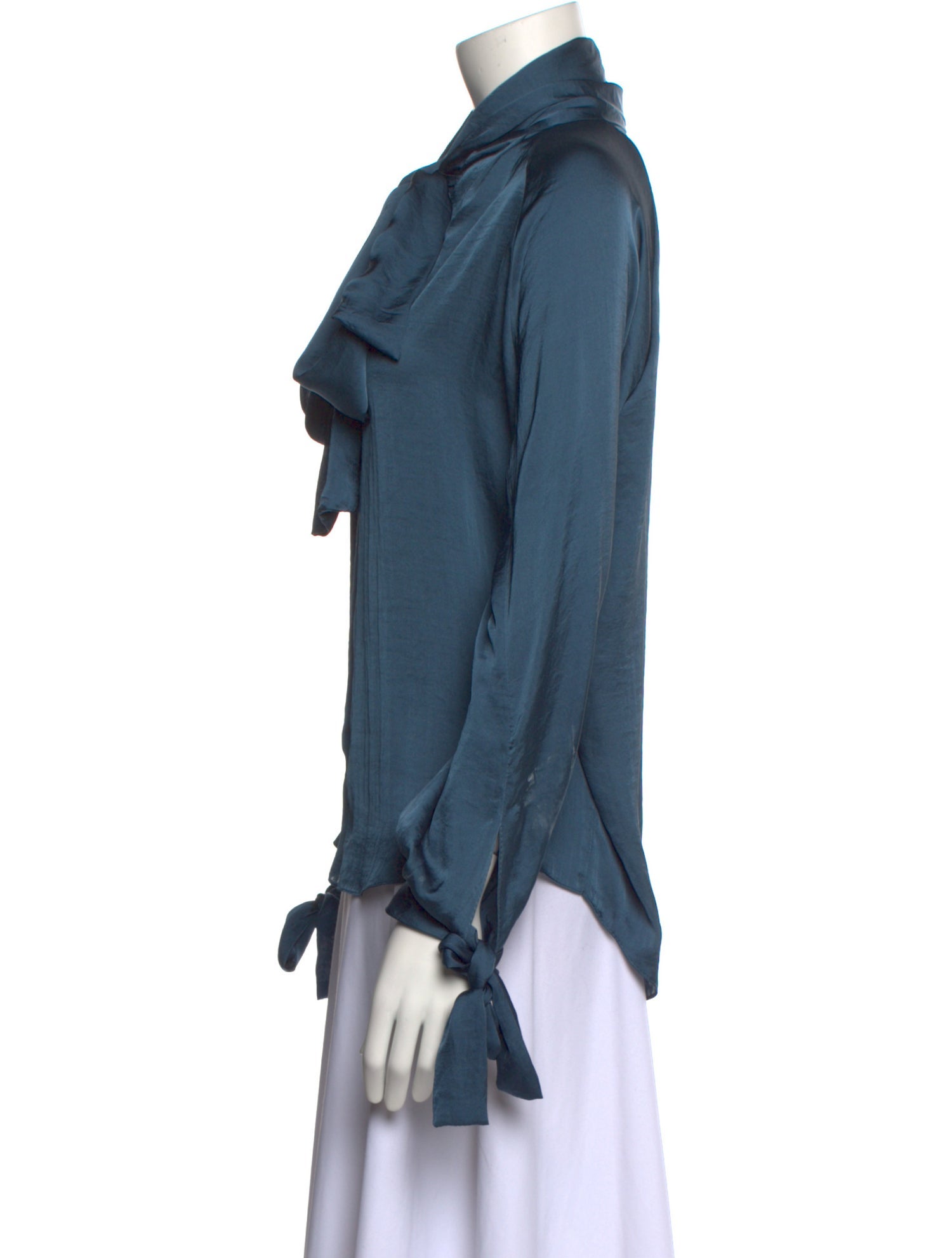 Juan Carlos Obando Tie Neck Long Sleeve Blouse