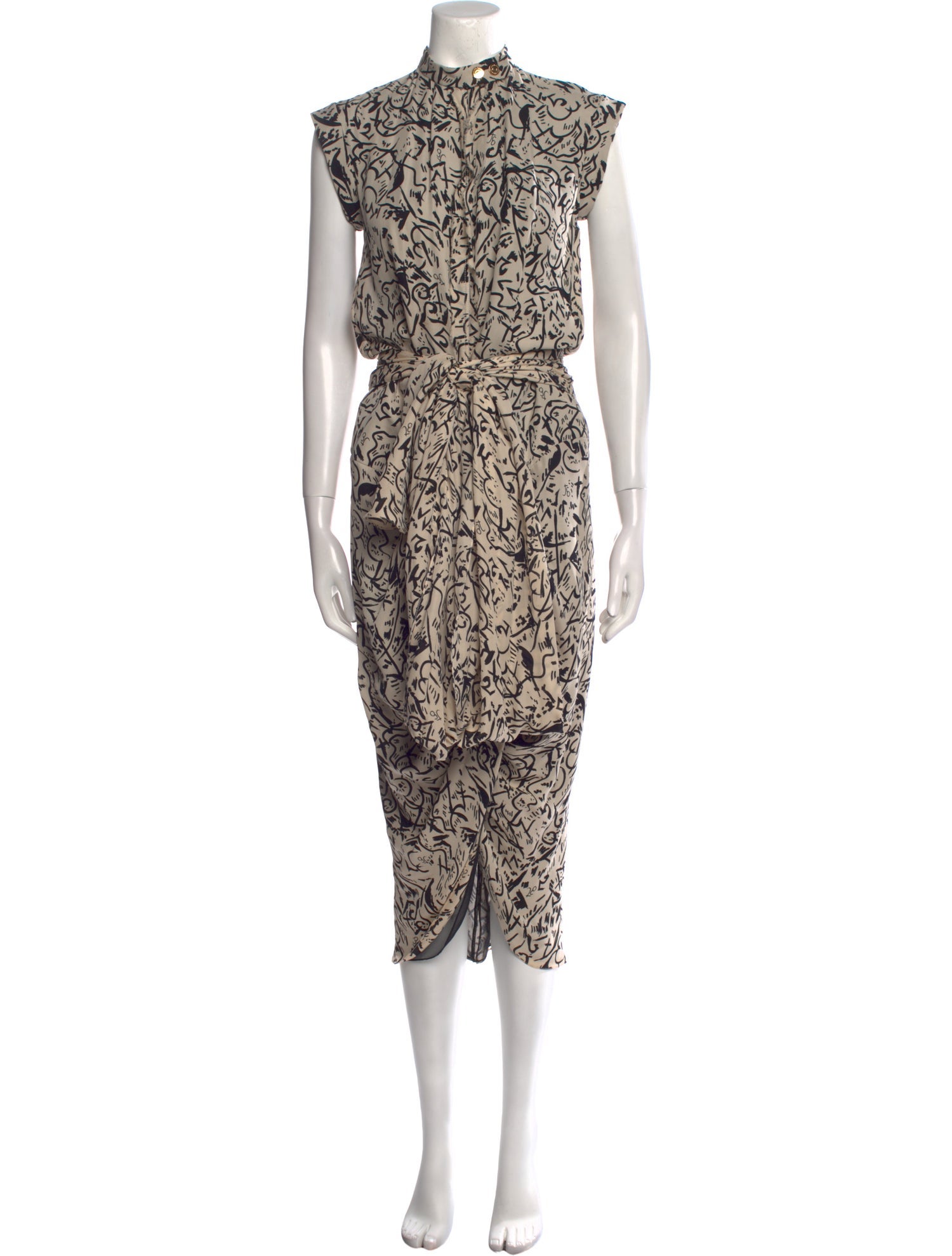 Juan Carlos Obando Silk Long Dress