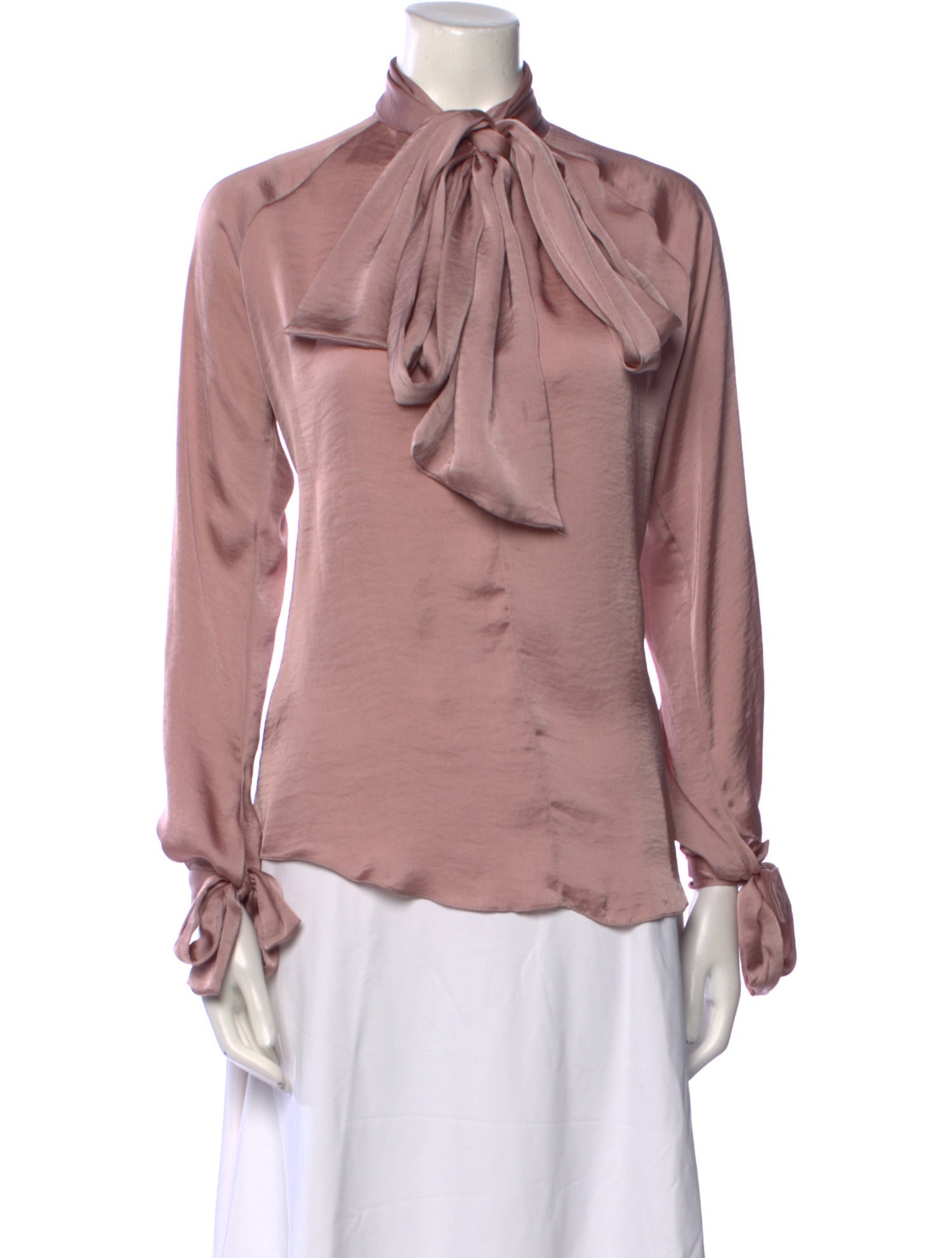 Juan Carlos Obando Mock Neck Long Sleeve Blouse