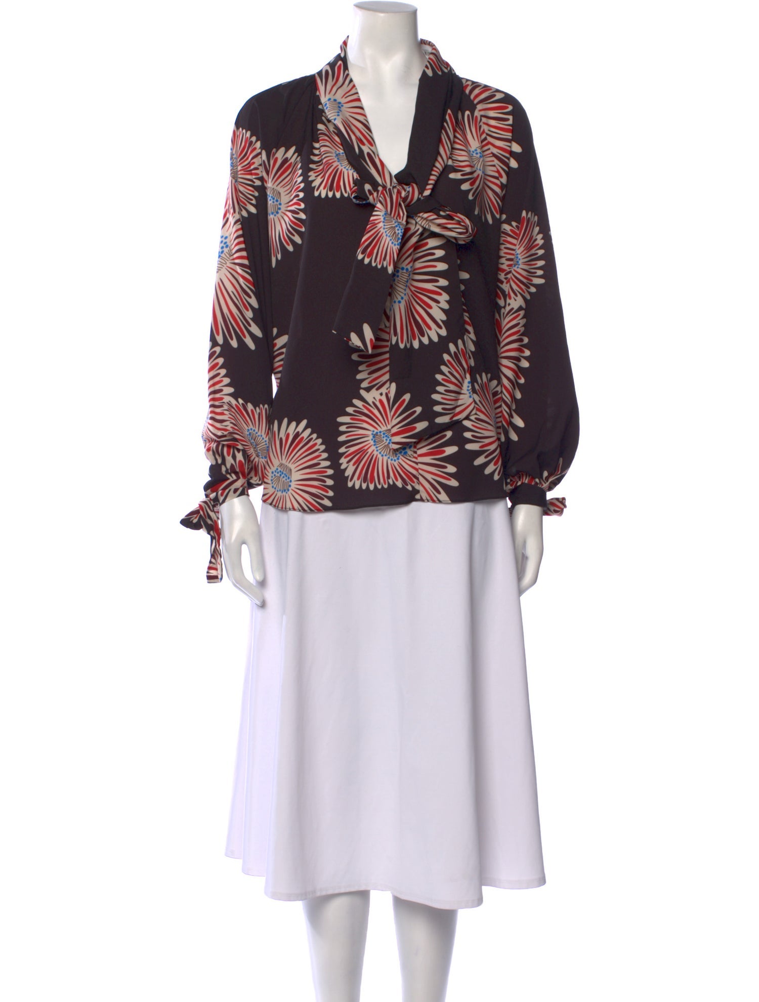 Juan Carlos Obando Floral Print V-Neck Blouse