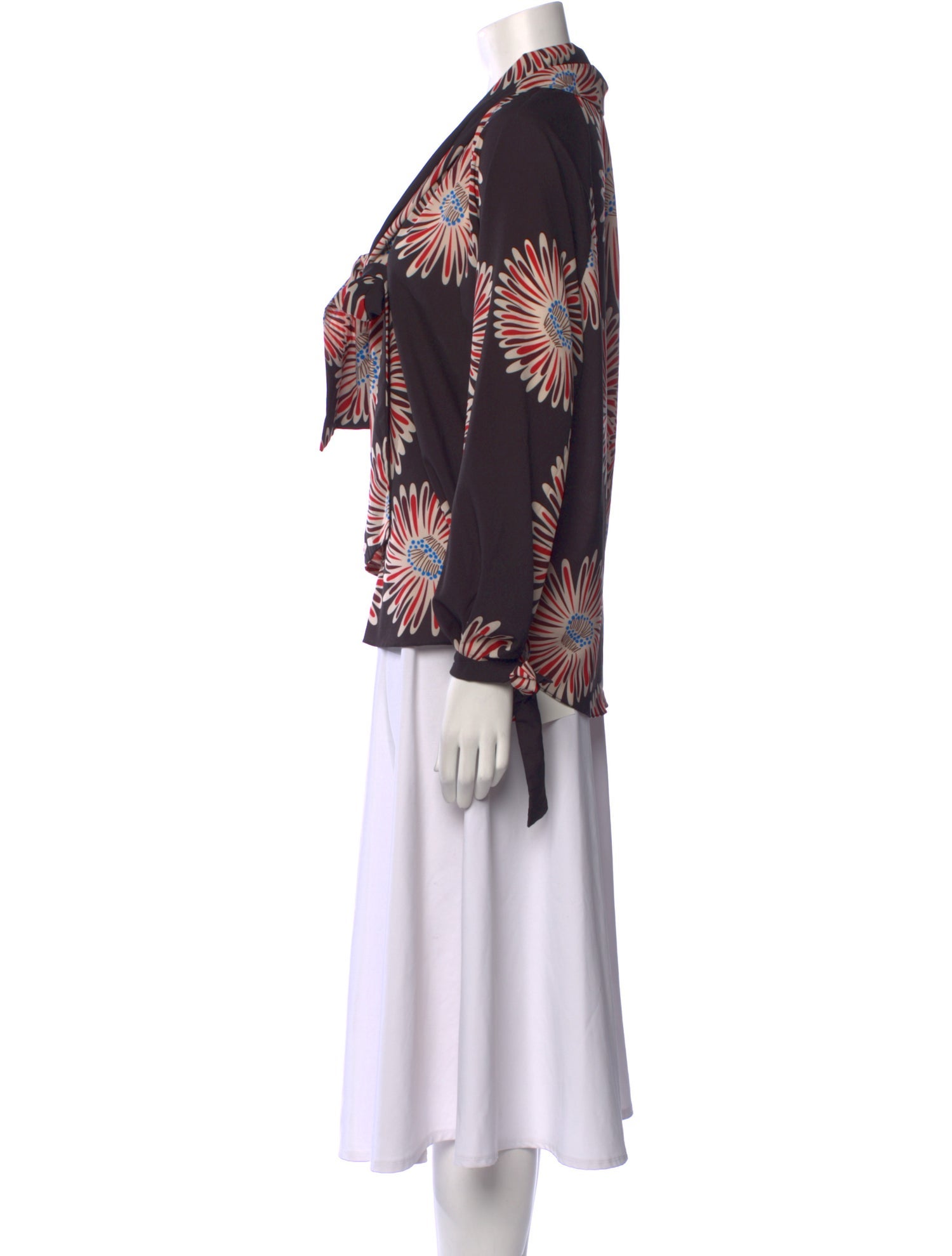 Juan Carlos Obando Floral Print V-Neck Blouse