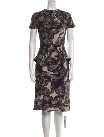 Juan Carlos Obando Printed Midi Length Dress