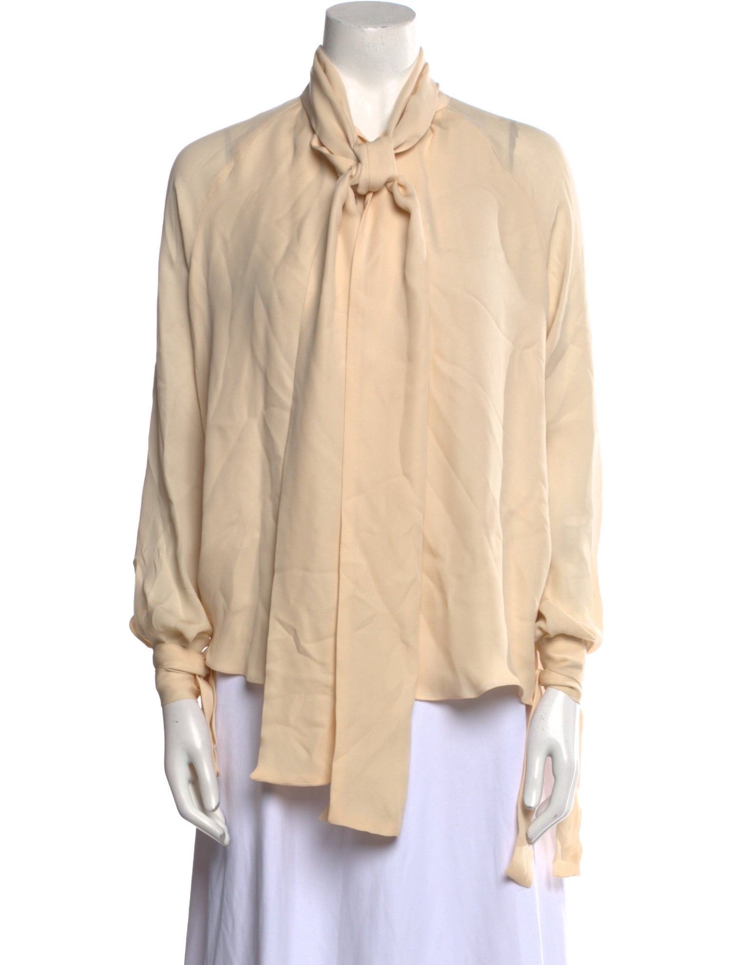 Juan Carlos Obando Silk Mock Neck Blouse