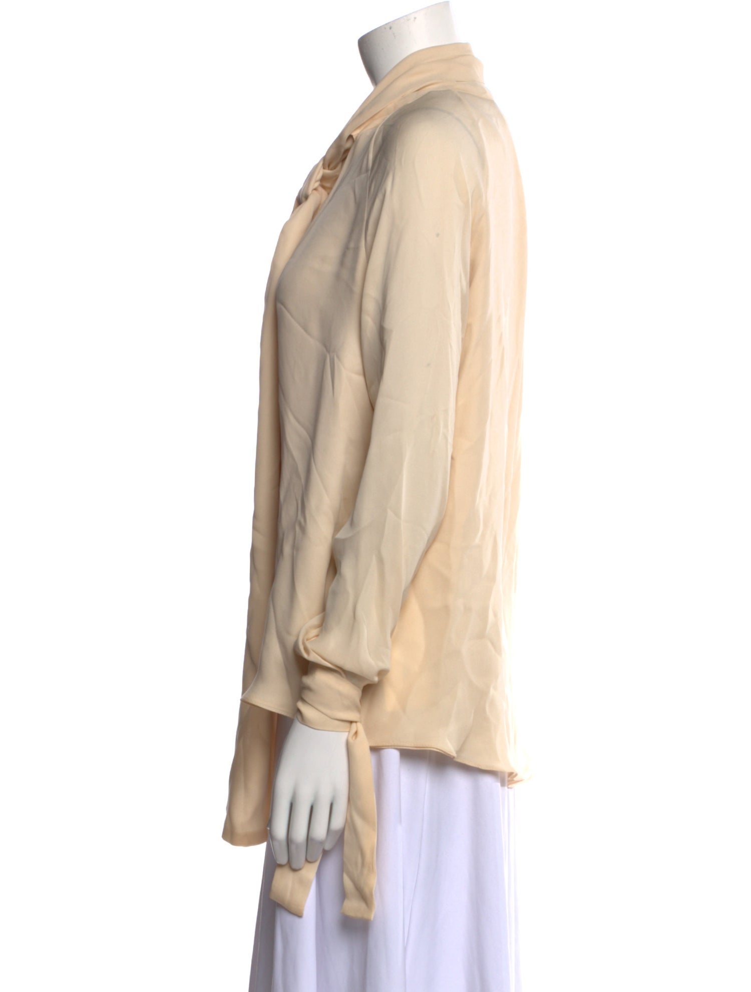 Juan Carlos Obando Silk Mock Neck Blouse