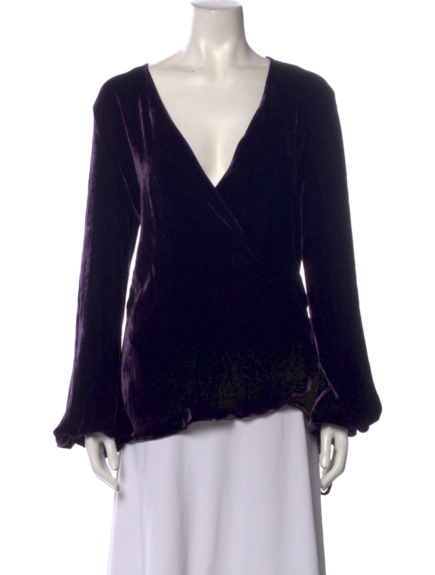 Juan Carlos Obando V-Neck Long Sleeve Blouse