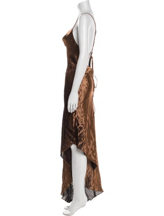 Juan Carlos Obando Silk Long Dress