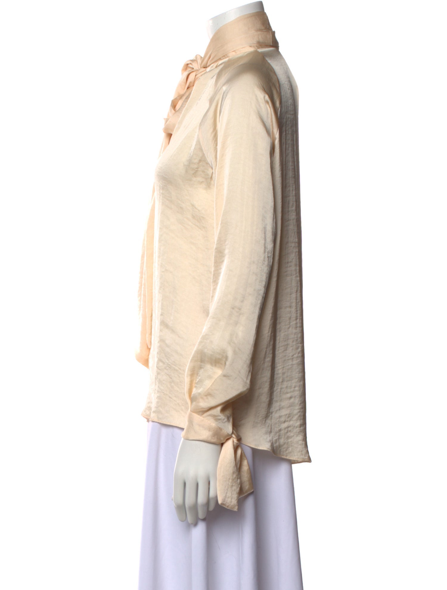 Juan Carlos Obando Mock Neck Long Sleeve Blouse