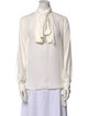 Juan Carlos Obando Mock Neck Long Sleeve Blouse
