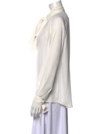 Juan Carlos Obando Mock Neck Long Sleeve Blouse