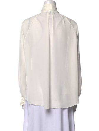 Juan Carlos Obando Mock Neck Long Sleeve Blouse