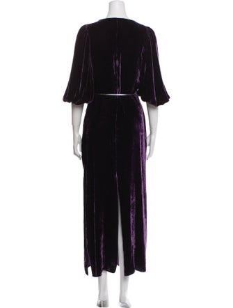 Juan Carlos Obando V-Neck Long Dress