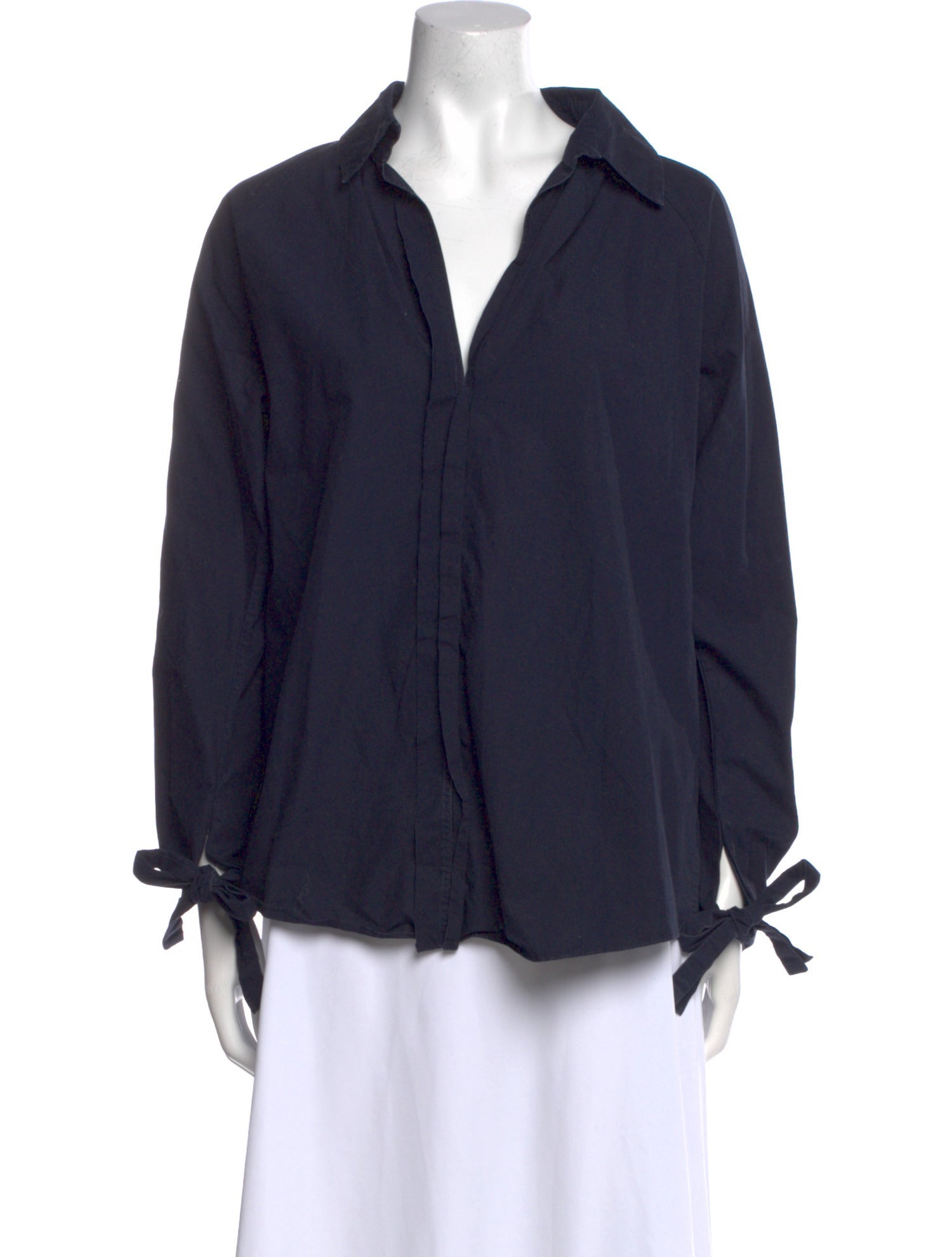 Juan Carlos Obando V-Neck Long Sleeve Blouse