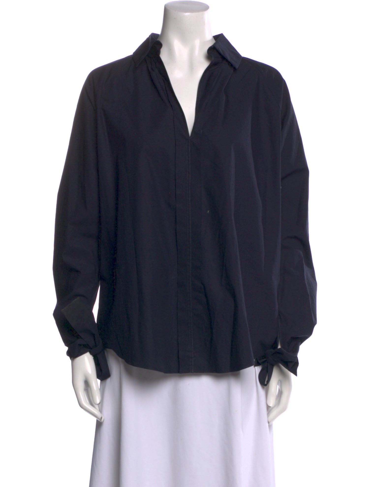 Juan Carlos Obando Silk V-Neck Blouse