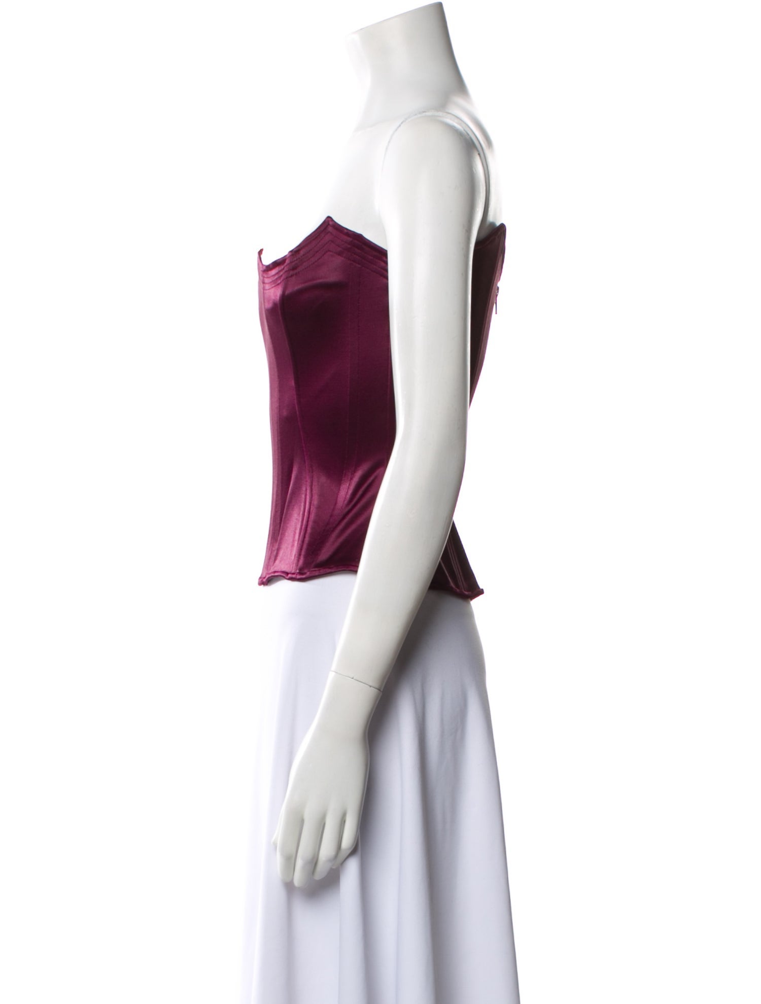 Juan Carlos Pinera Strapless Crop Top