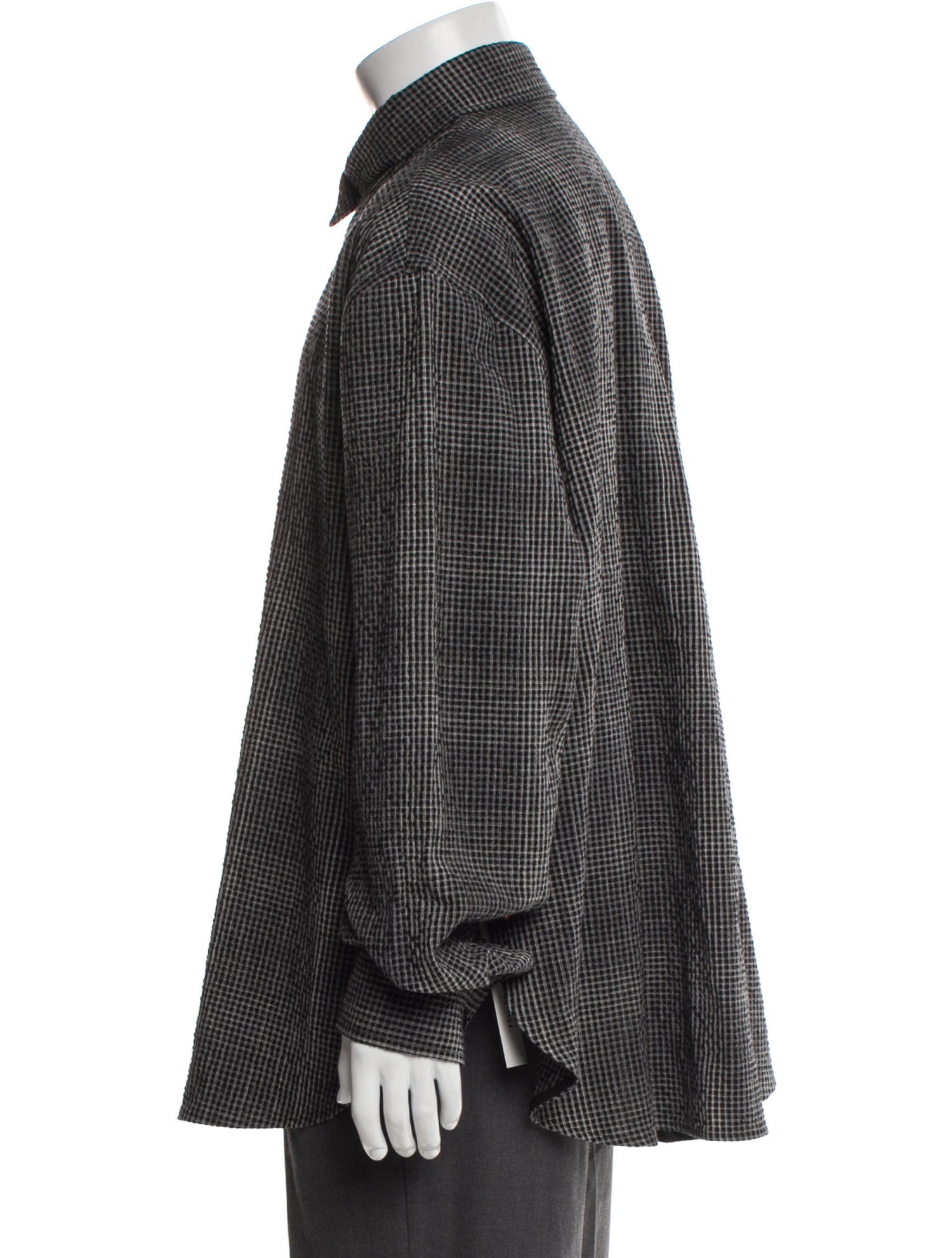 pet-tree-kor Plaid Print Overcoat