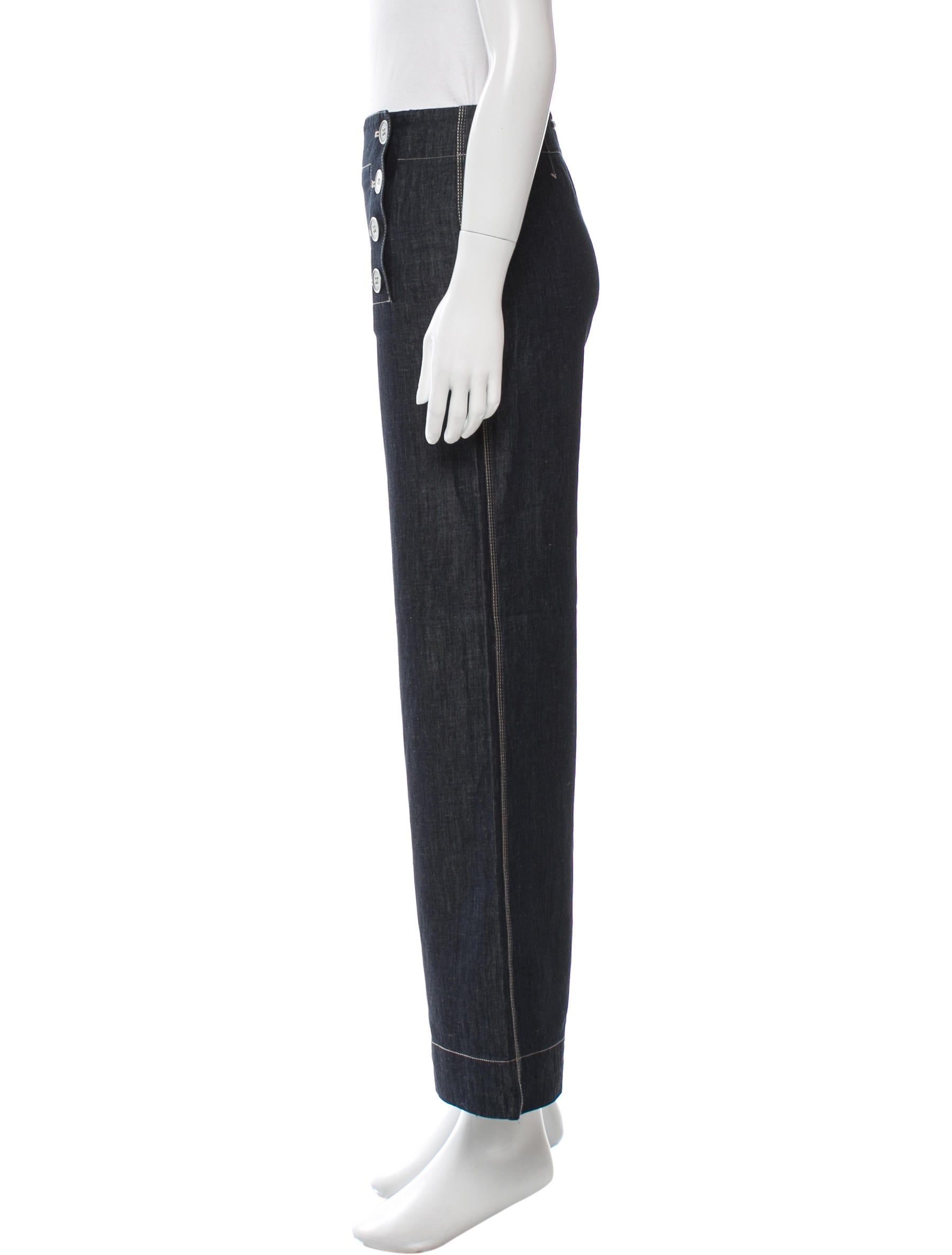 Jean Paul Gaultier Denim Sailor Pants - Blue, 9.5