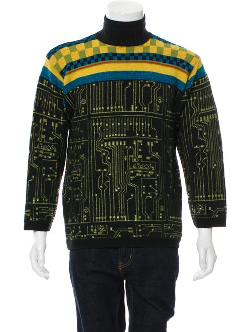 Jean Paul Gaultier Vintage Circuit Board Wool Sweater
