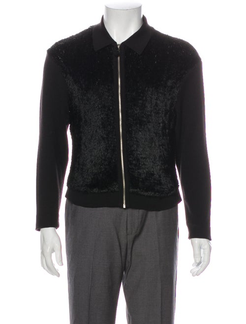 Jean Paul Gaultier Virgin Wool Zip-Up Jacket black