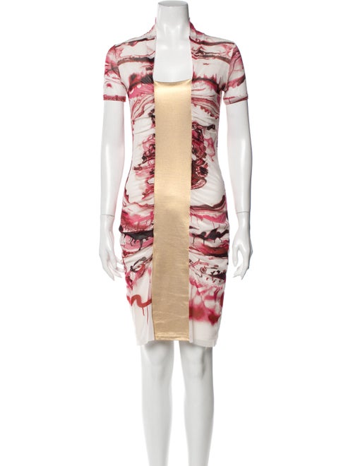 Jean Paul Gaultier Printed Knee-Length Dress Pink