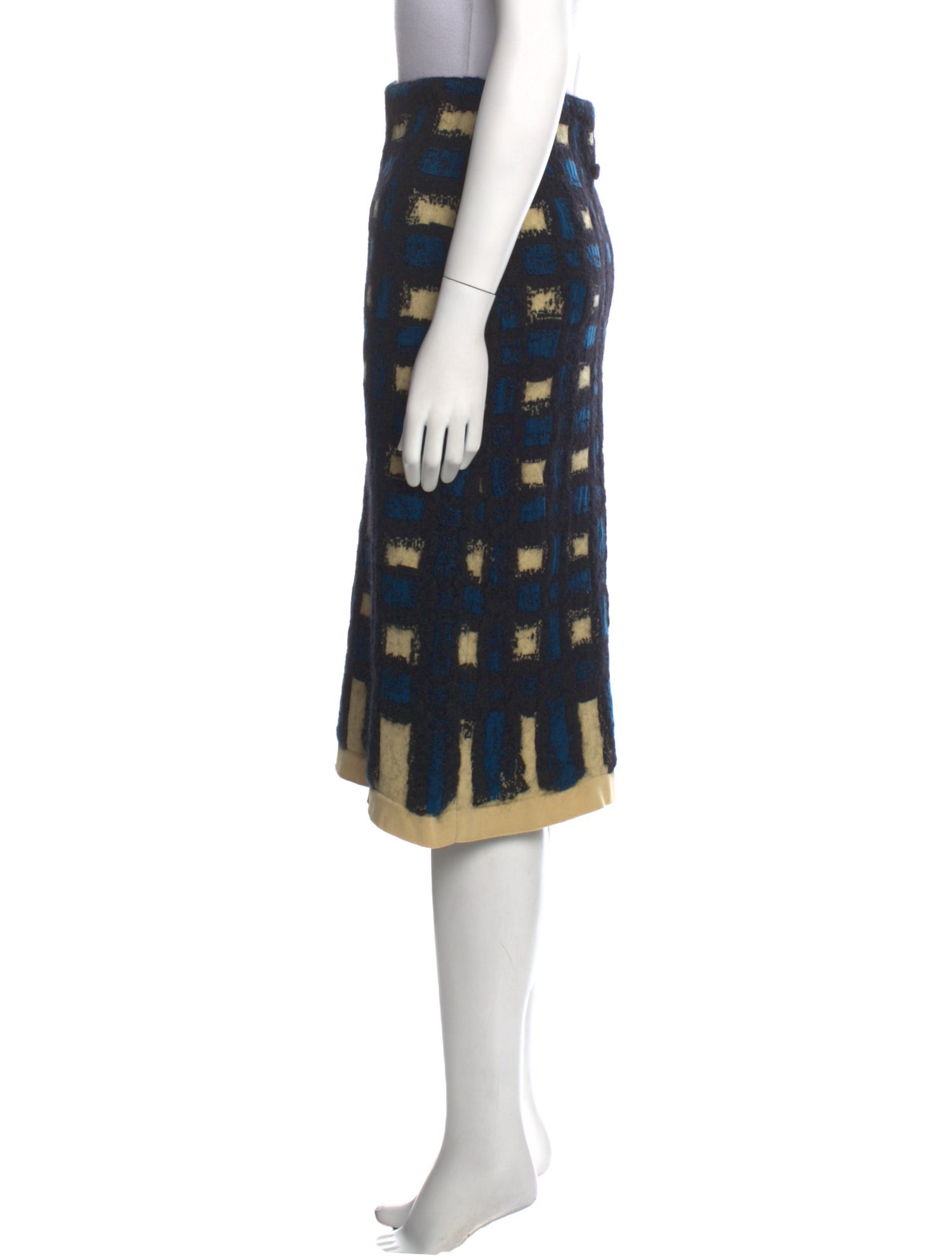 Jean Paul Gaultier Yellow Mesh Knee-Length Skirt NWT (Part of Set)